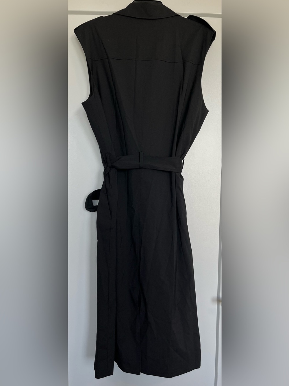 Reiss Kimora Double Breasted Wool Blend Black Midi Dress size 14 - Picture 5 of 13